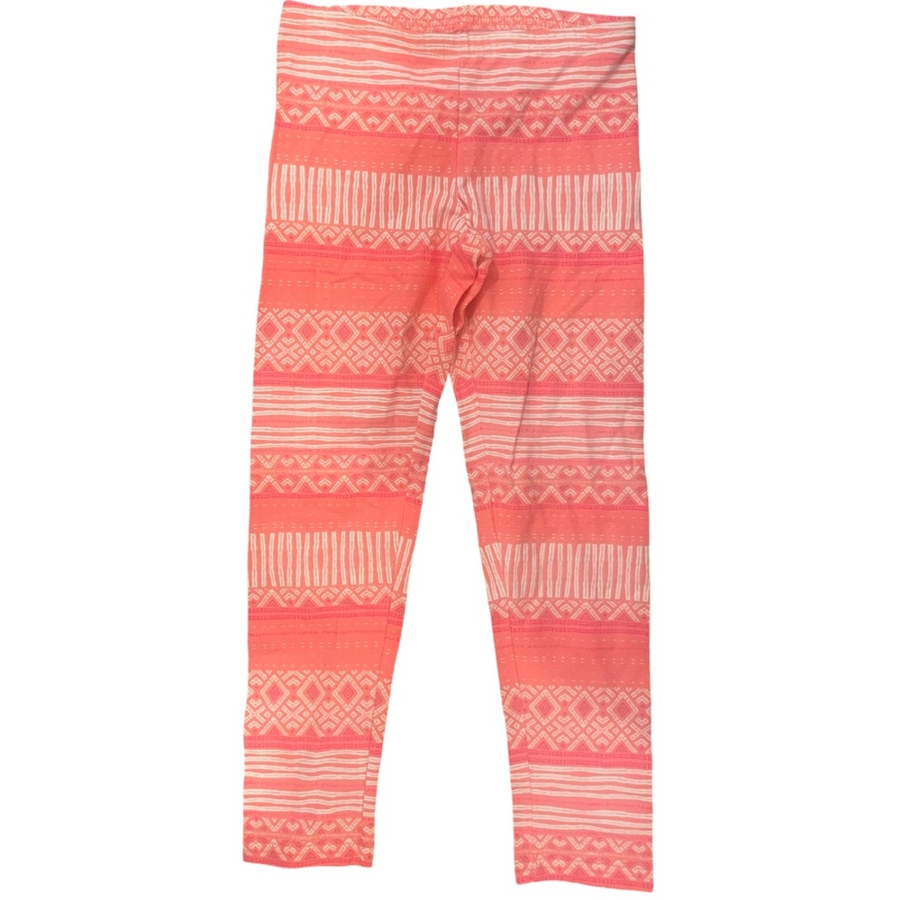NWOT Old Navy Girls Medium Coral Patterned Crop Leggings